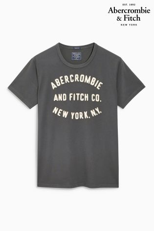 Abercrombie & Fitch Charcoal New York Logo T-Shirt